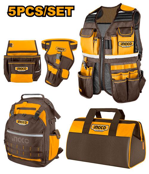 [COS23090] INGCO PACK SACS ET PORTE OUTILS 5PCS AU MAROC [COS23090]