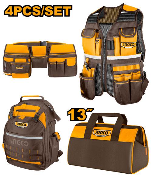 INGCO PACK SACS ET PORTE OUTILS 4PCS AU MAROC [COS230908]