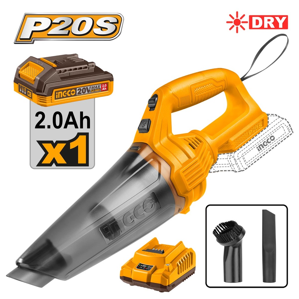 [CVLI20126] INGCO ASPIRATEUR 20V 0,5L + ACCESSOIRES AU MAROC [CVLI20126]