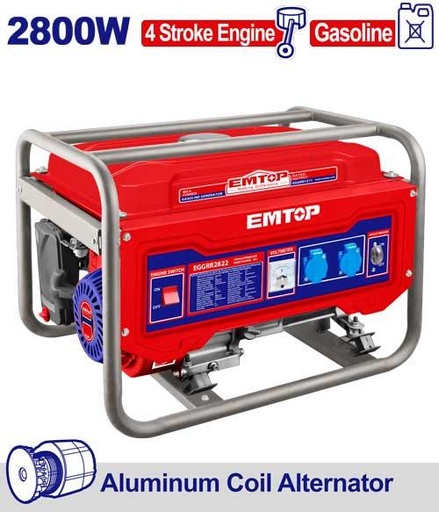 Groupe éléctrogène 2800 W - essence EMTOP | EGGRR2822