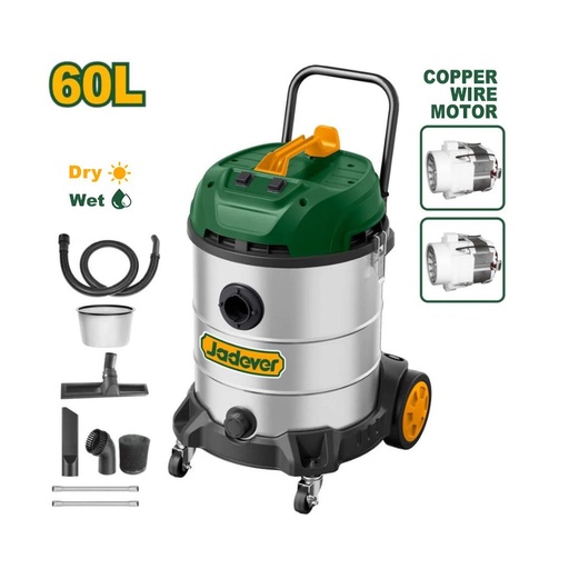 ASPIRATEUR 60L DEUX MOTEURS 1200W JDVR5A60