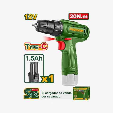 JADEVER VISSEUSE 12V 20N.M AVEC 1BATT 1,5AH TYPE-C AU MAROC [JDCDS518]